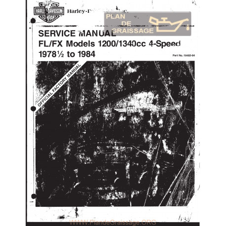 Harley Davidson Fl Fx 1200 1340 Manual Service 1978 A 1984