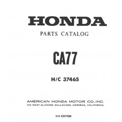Honda Ca77 Dream 305 Illustrated Parts List Diagram Manual