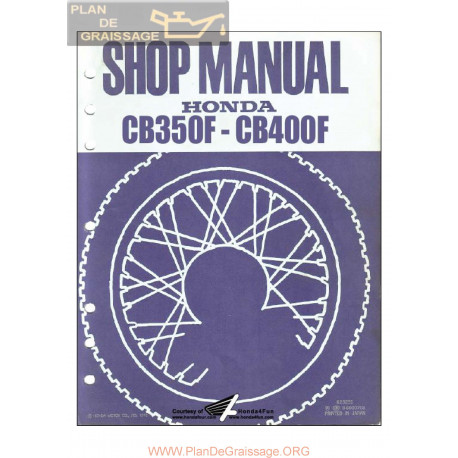 Honda Cb 350 F Cb 400 F Manual De Reparatie