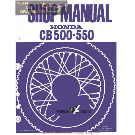 Honda Cb 500 550 1977 Manual De Reparatie