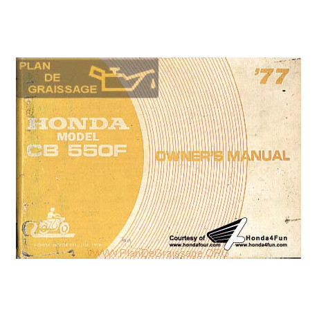 Honda Cb 550 F 1977 Manual De Intretinere