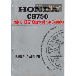 Honda Cb 750 K0 K1 G1 Caracteristiques Generales