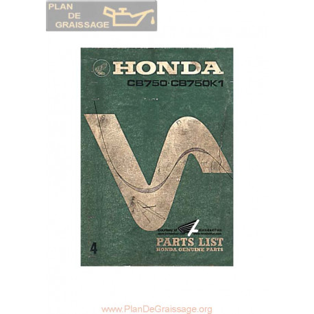 Honda Cb 750 K1 Parts List