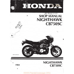 Honda Cb 750 Sc Nighthawk 1984 Manual De Reparatie