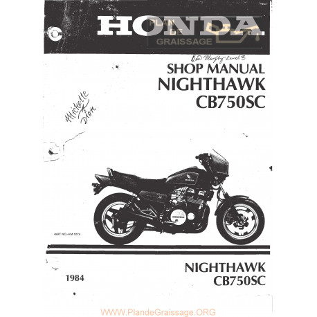Honda Cb 750sc Nighthawk 1984