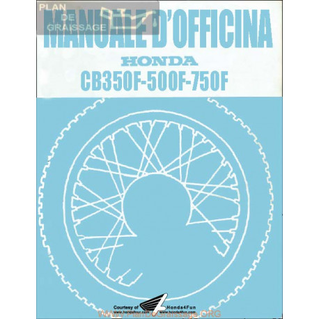 Honda Cb350f Cb500f Cb750f Manual Oficina 1972 Italiano