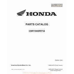 Honda Cbr 1000 Rr 2004 Parts Manual