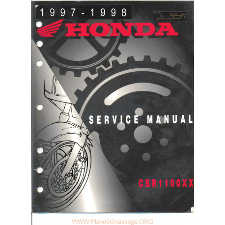 Honda Cbr 1100xx 1997 1998 Service Manual