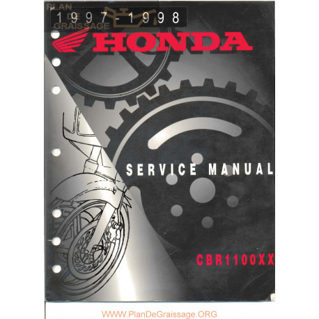 Honda Cbr 1100xx 97 98 Service Manual