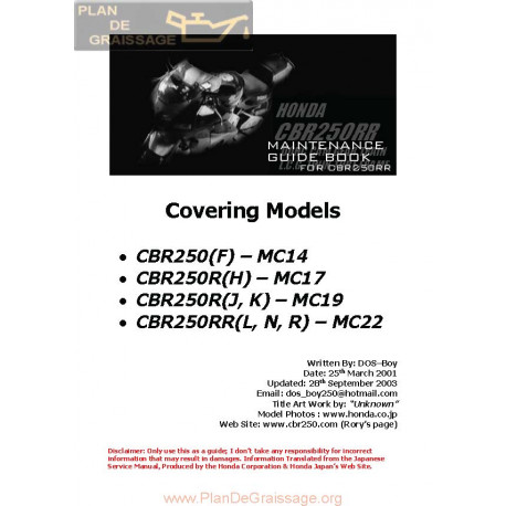 Honda Cbr 250 Rr Manual De Reparatie