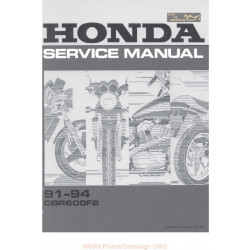 Honda Cbr 600 F2 1991 1994 Manual De Reparatie