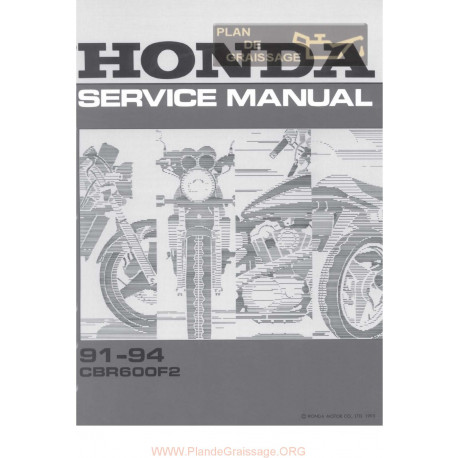 Honda Cbr 600 F2 1991 1994 Service Manual