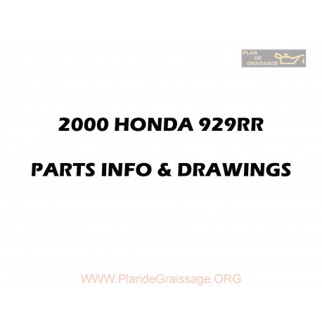 Honda Cbr 929 Fireblade 2000 Parts List
