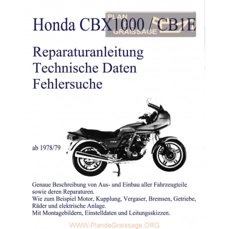Honda Cbx 1000 Cb1e 1978 1979 Service Manual German
