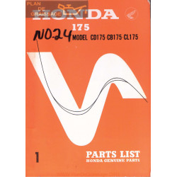 Honda Cd 175 Cb 175 Cl 175 Parts List