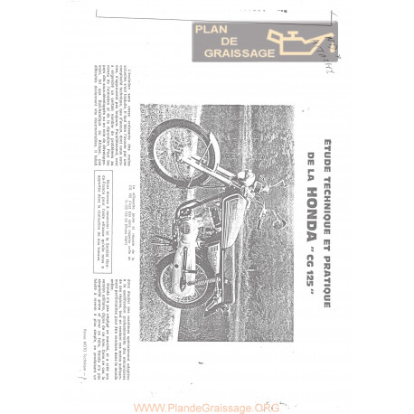 Honda Cg 125 Etude Technique Pratique