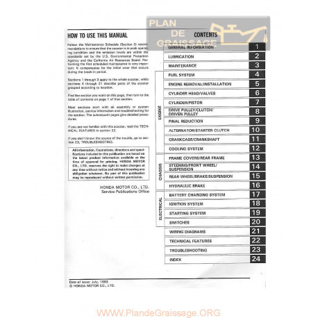 Honda Cn 250 Service Manual