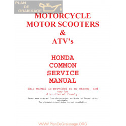 Honda Common Service Manual Motorcycles