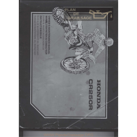 Honda Cr 250 R Service Manual