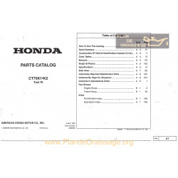 Honda Ct 70 Parts