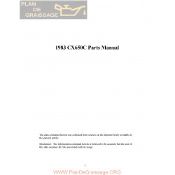 Honda Cx 650 C 1983 Parts List