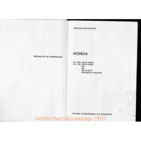 Honda Gl 1000 1100 Goldwing 1976 1984 Manual De Reparatie