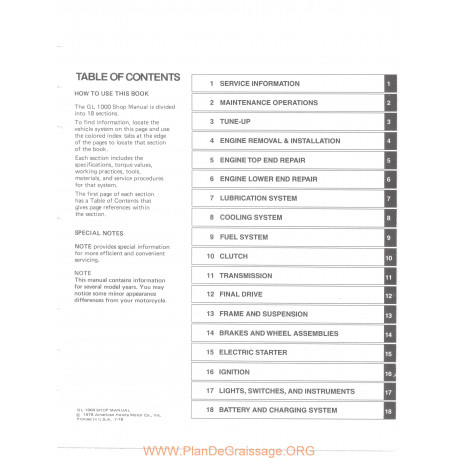 Honda Gl 1000 1975 1979 Manual De Reparatie