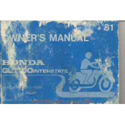Honda Gl 1100 Interstate 1981 Manual De Intretinere