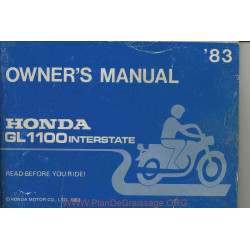 Honda Gl 1100 Interstate 1983 Manual De Intretinere