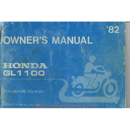 Honda Gl 1100 Standard 1982 Manual De Intretinere