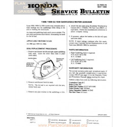 Honda Gl 1500 1988 1989 Saddle Bag Leakage Sb
