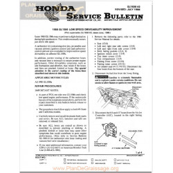 Honda Gl 1500 1988 Low Speed Drive Ability Improvement Sb