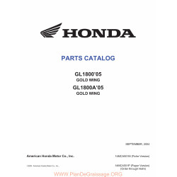Honda Gl 1800 2005 Parts List