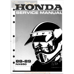 Honda Nx 650 1988 1989 Manual De Reparatie