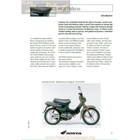 Honda Pk 50 Scooter Wallaroo Informatii Tehnice