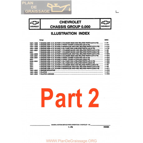 Chevrolet Corvette 1997 2001 Illustration Index P2