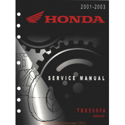 Honda Trx 500 Fa Svc 2001 2003 Manual De Reparatie