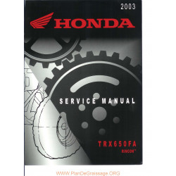 Honda Trx 650 Fa 2003 Manual De Reparatie