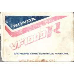 Honda Vf 1000 R Manual De Intretinere