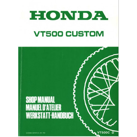 Honda Vt 500c 1983 Manual De Intretinere