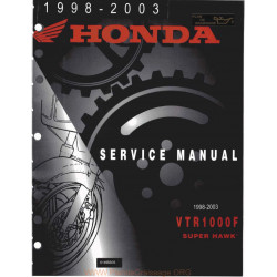 Honda Vtr 1000 F 1998 2003 Manual De Intretinere