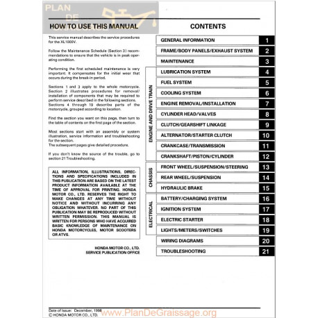 Honda Xl 1000v Varadero Service Manual En