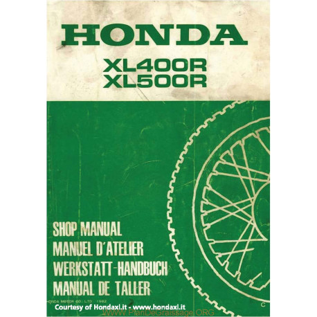Honda Xl 400 R Xl 500 R 1982 Manual De Reparatie