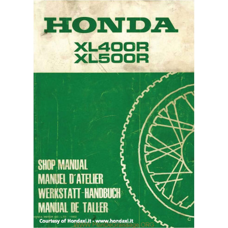 Honda Xl 400 R Xl 500 R 1982 Manual De Reparatie