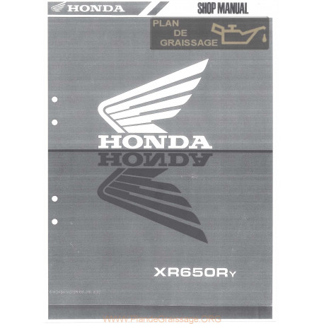 Honda Xr 650r Ry Service Manual