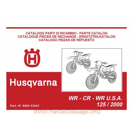 Husqvarna Cr Wr 125 2000 Parts List
