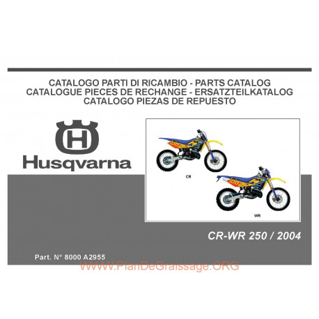Husqvarna Cr Wr 250 2004 Parts List
