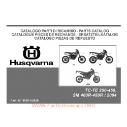 Husqvarna Tc Te 250 450 Sm 400 450 R 2004 Parts List