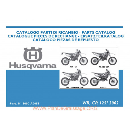 Husqvarna Wr Cr 125 2002 Parts List