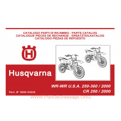 Husqvarna Wr Cr 250 360 2000 Parts List